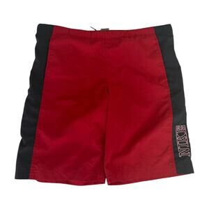 Nike Athletic Shorts Mens Large Red Black Training Running Lightweight Shorts